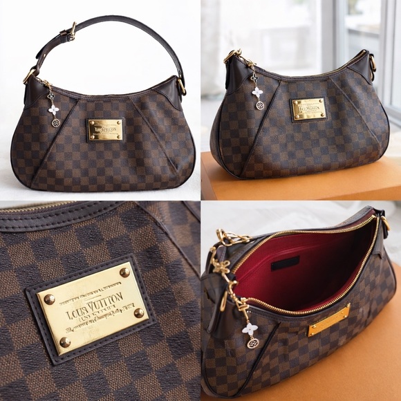 Louis Vuitton Handbags - 🤎 Louis Vuitton Thames GM – Damier Ebene – Red Interior